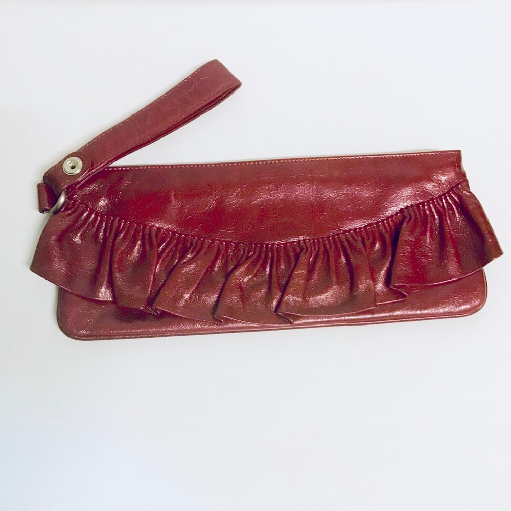 Burgundy Hobo International Clutch Bag